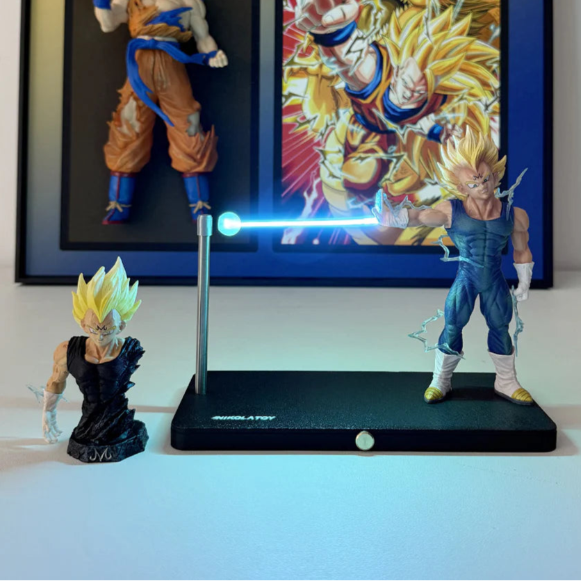 NIKOLATOY Dragon Ball Super Saiyan Son Goku Chaozu Figure Dynamic Wave Kamehameha Wave Night Light Decoration Ornament Toys Gift