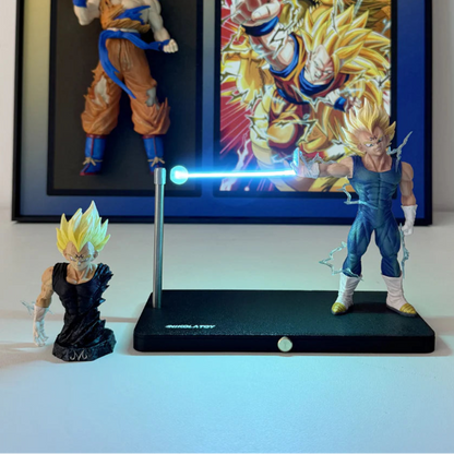 NIKOLATOY Dragon Ball Super Saiyan Son Goku Chaozu Figure Dynamic Wave Kamehameha Wave Night Light Decoration Ornament Toys Gift