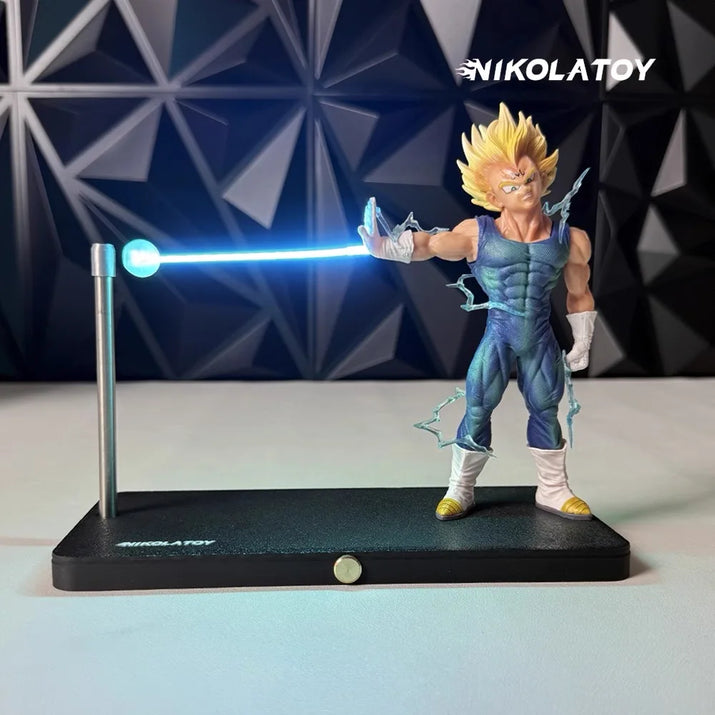 NIKOLATOY Dragon Ball Super Saiyan Son Goku Chaozu Figure Dynamic Wave Kamehameha Wave Night Light Decoration Ornament Toys Gift
